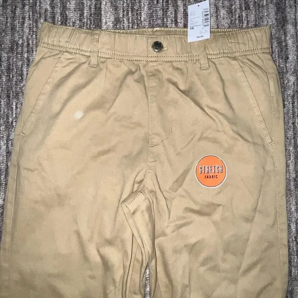 The Children’s Place Boys Size 10 Pull On Khaki Pants Tan Stretch‎ Uniform